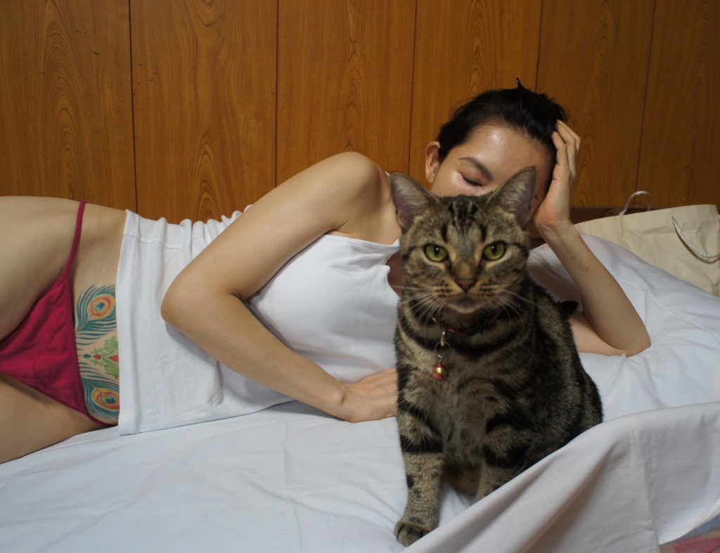 Me and my cat “Lika-chan”