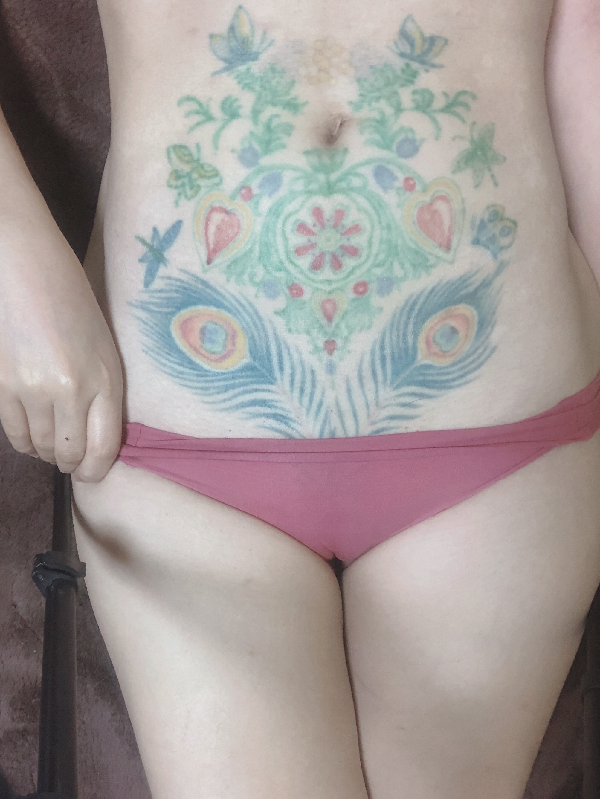 I designed this tattoo to be happy but it’s gonna be slashed in half soon