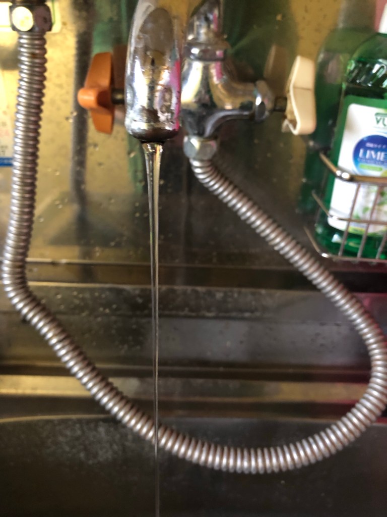 I let the water running so that the cats can drink fresh water